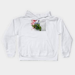 Green Easter Egg with Flowers Kids Hoodie